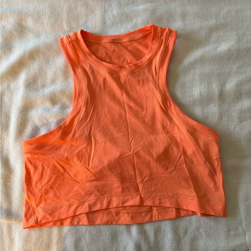 Women's Orange Sleeveless Top